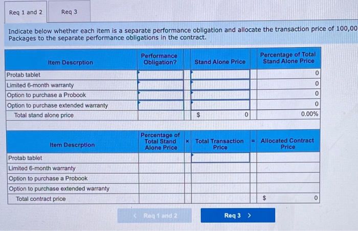 sales price of a Protab Package includes the following: One Protab computer.