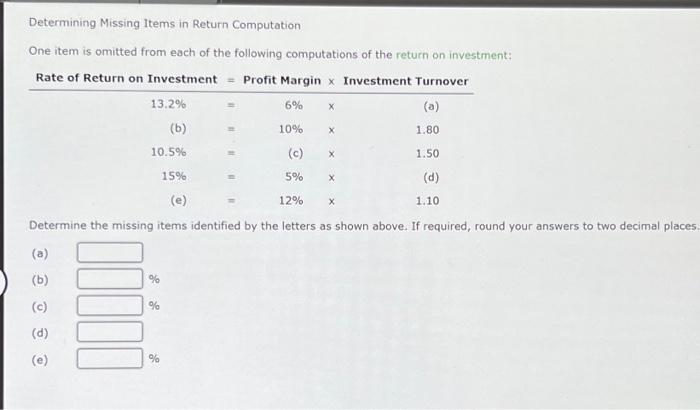  Determining Missing Items in Return Computation One item is omitted from