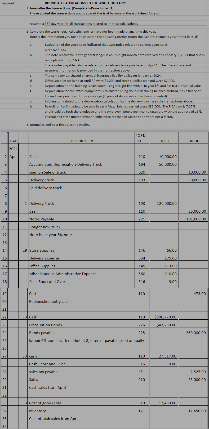  Please make an adjusting entry journal using the information bellow. Assume