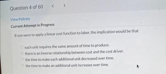  Current Attempt in Progress If one were to apply a linear
