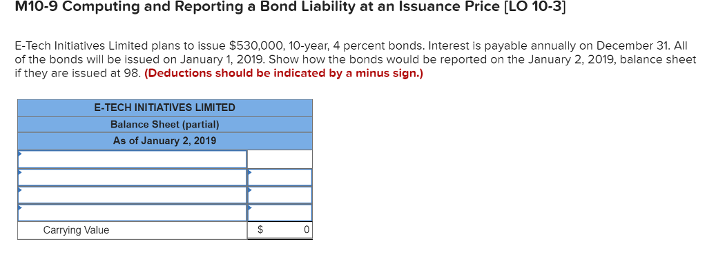  M10-9 Computing and Reporting a Bond Liability at an issuance Price
