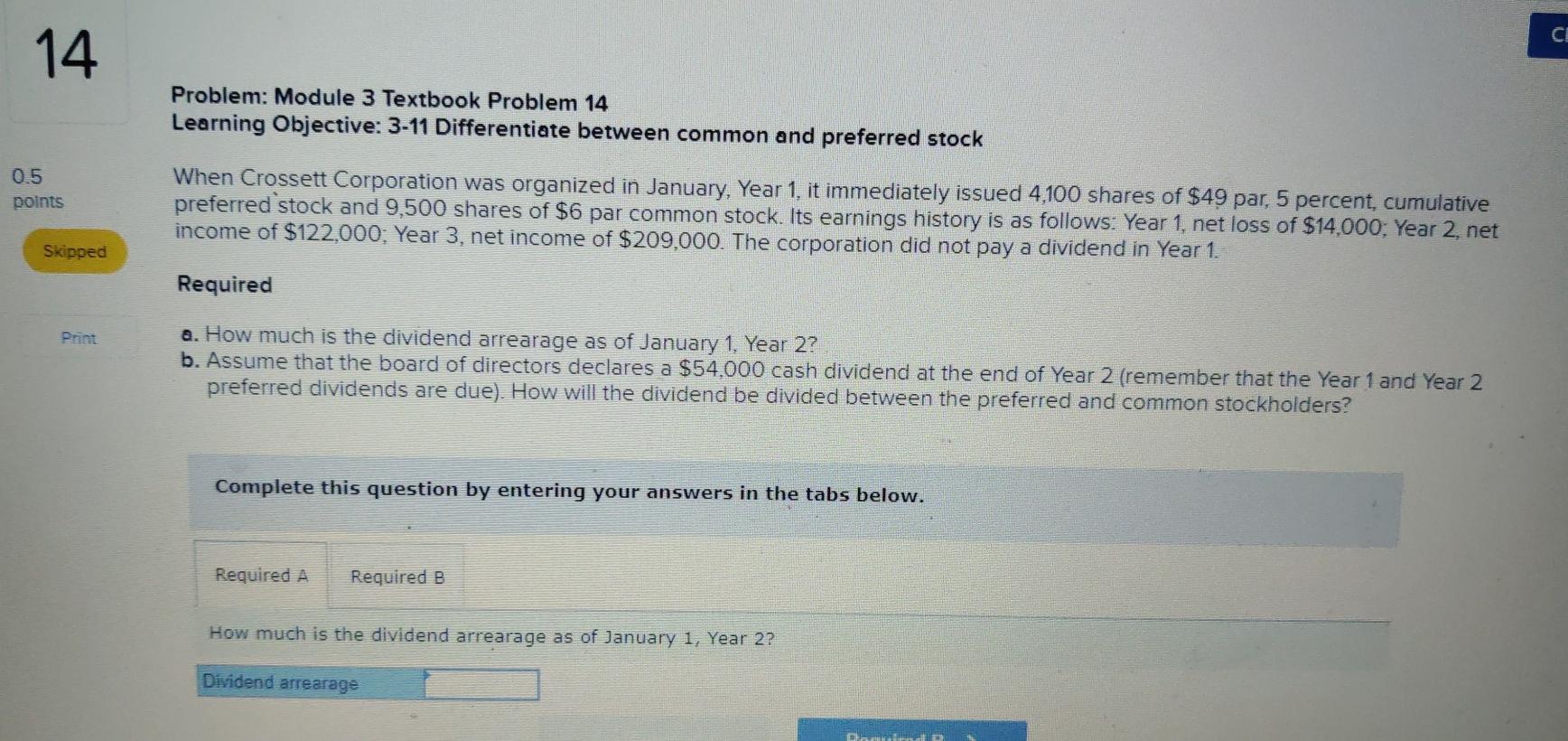  CI 14 Problem: Module 3 Textbook Problem 14 Learning Objective: 3-11