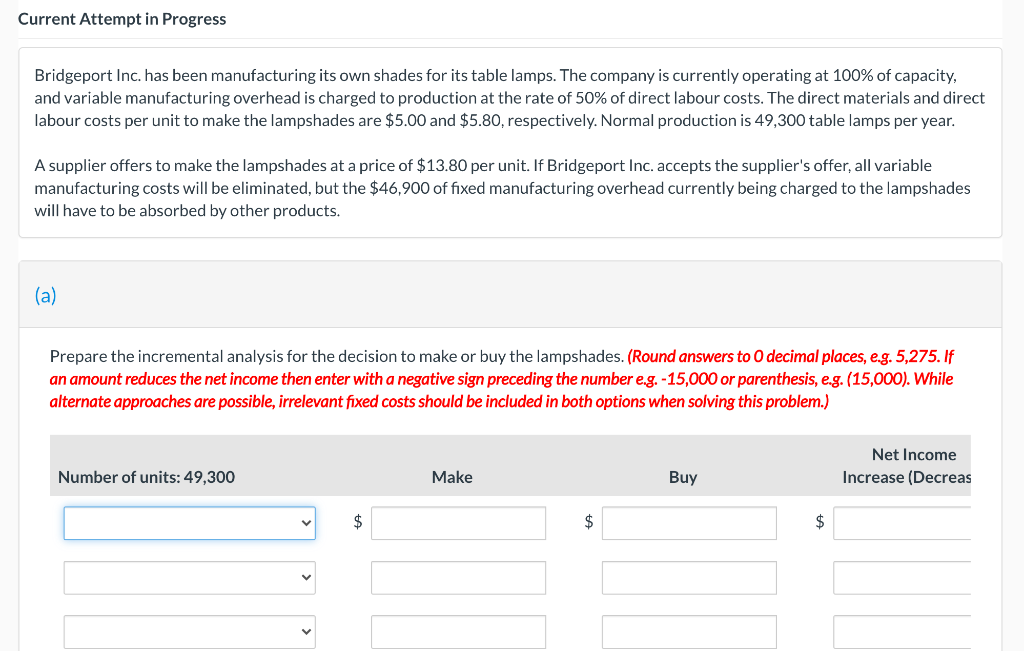 Current Attempt in Progress Bridgeport Inc. has been manufacturing its own