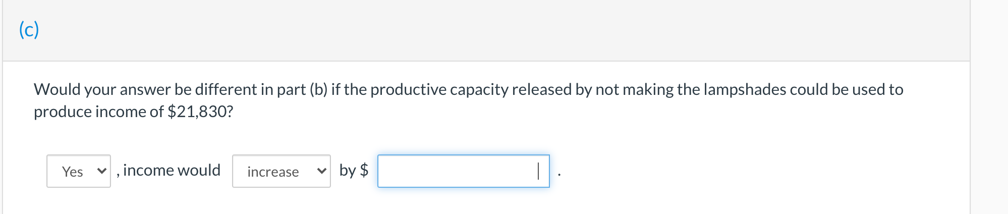 shades for its table lamps. The company is currently operating at 100%