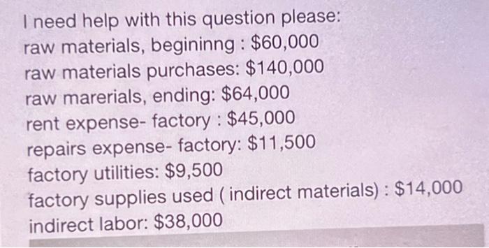 I need help with this question please. Thank you!! I need help