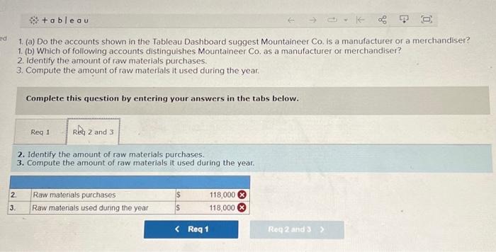 labor: $38,000 Tableau DA 14-1: Quick Study, Computing direct materials used LO