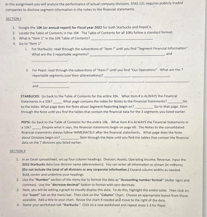  fill in all the blanks first in section 1 then go