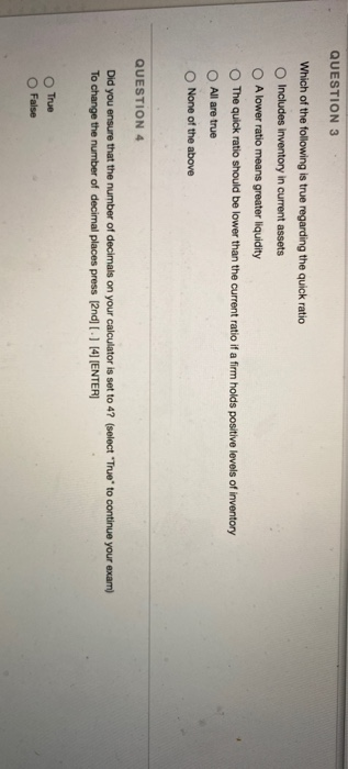 Cash and equivalents is $70 accounts receivable are $94 Inventory is $65