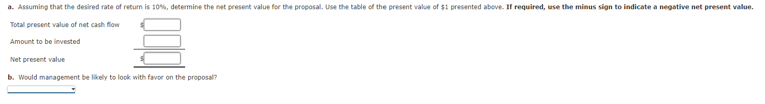 Hatter Company in evaluating the purchase of $143,300 of equipment, having a