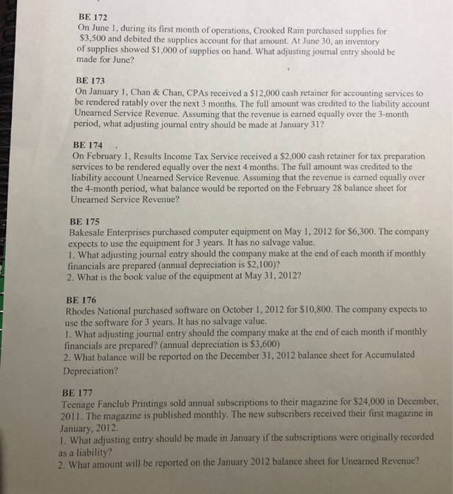  Can someone help me with the adjusting entries pls , i