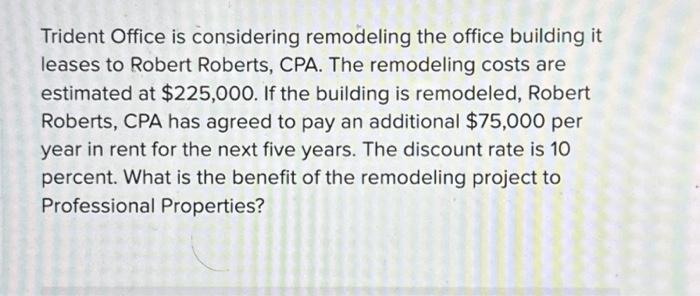 its internal rate of return if the required return is 18 percent?