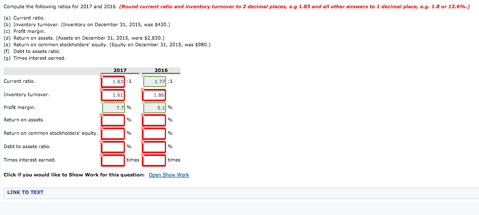 financial statements of Sheridan Company for the years 2016 and 2017 are