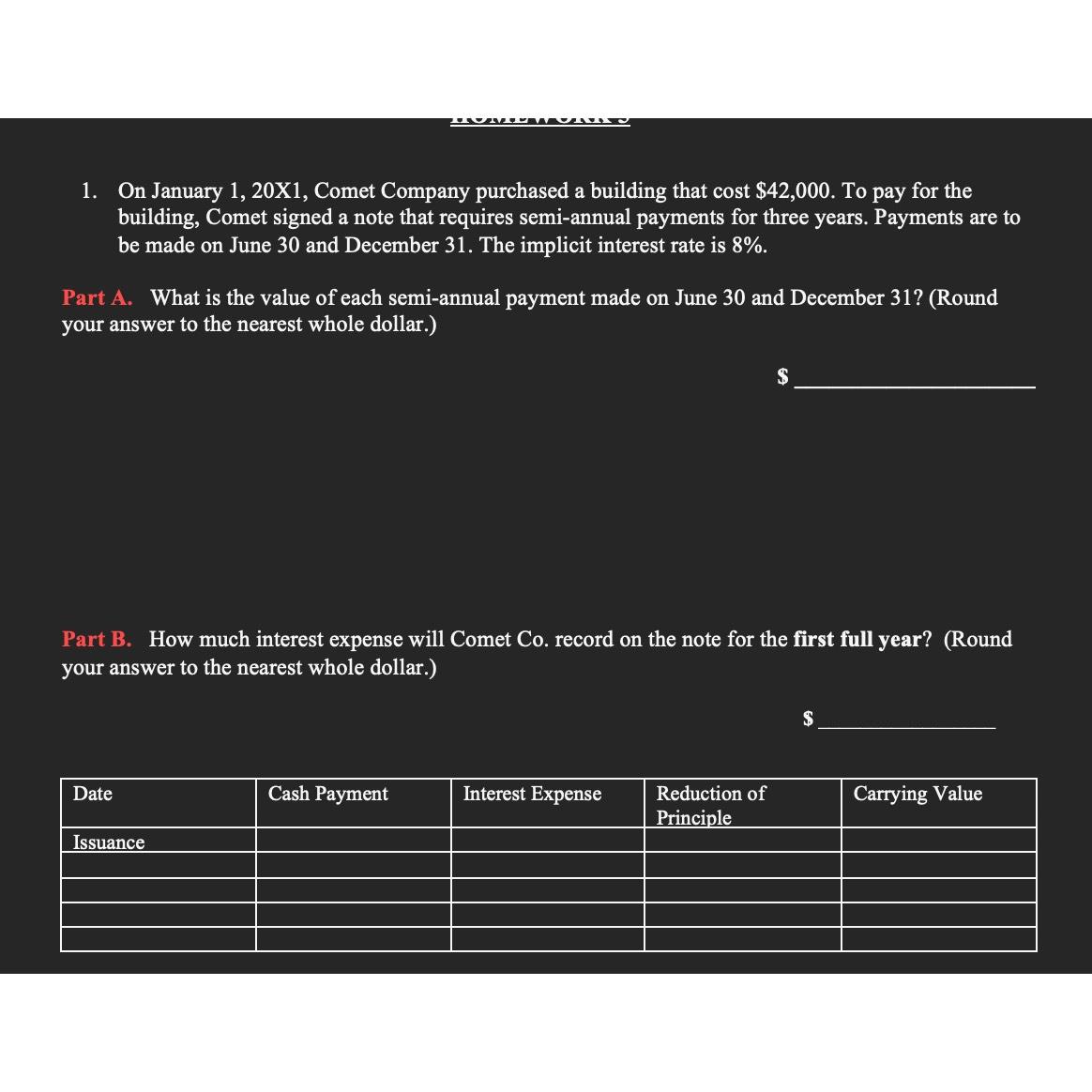  On January 1,20x1, Comet Company purchased a building that cost $42,000.