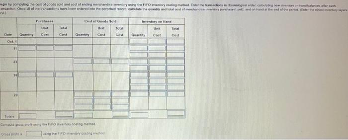 Store completed the following perpetual inventory transactions for a line of tires: