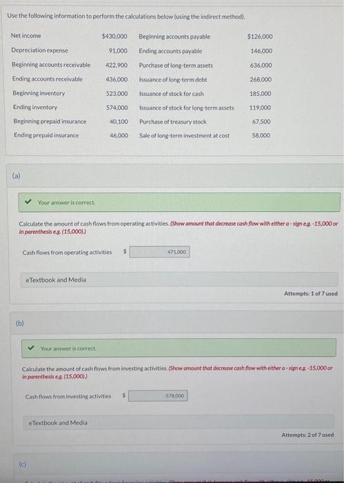 Please Help me with this question (c). Thank you Use the following