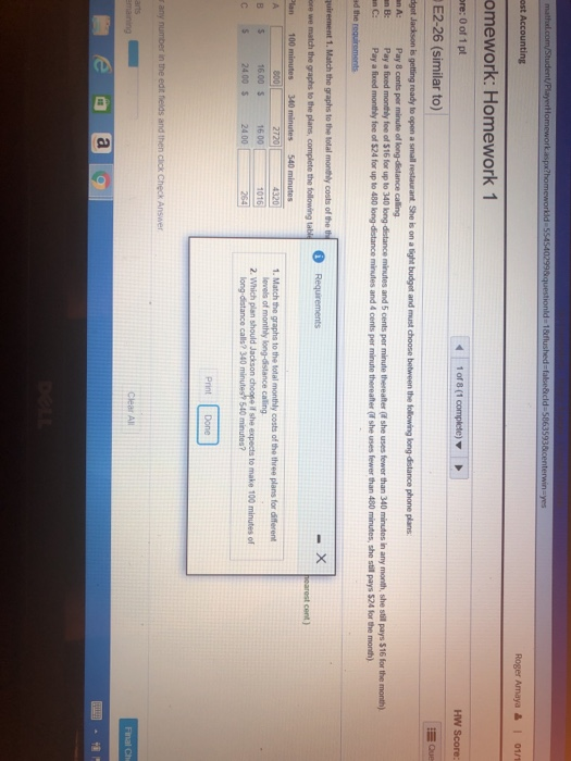 won a tight budget and must choose between the following long distance