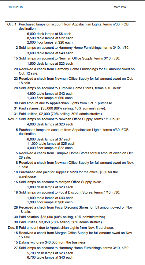 all of the transactions have been entered into the perpetual record, calculate