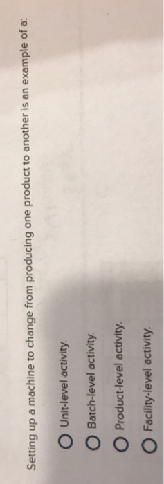  ing up a machine to change from producing one product to