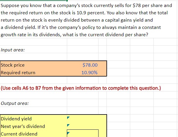  PLEASE PROVIDE ONLY THE EXCEL FORMULAS NEEDED TO ANSWER THESE QUESTIONS