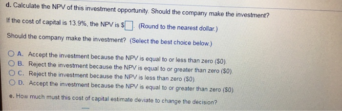 inlows begin at the end of year 7 For parts assume the