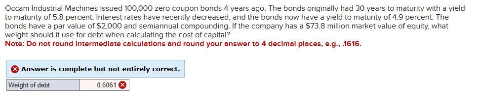 Submitted this before on chegg, got given these wrong answers. Occam Industrial