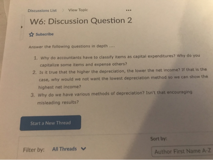 Discussions List View Topic W6: Discussion Question 2 Subscribe Answer the