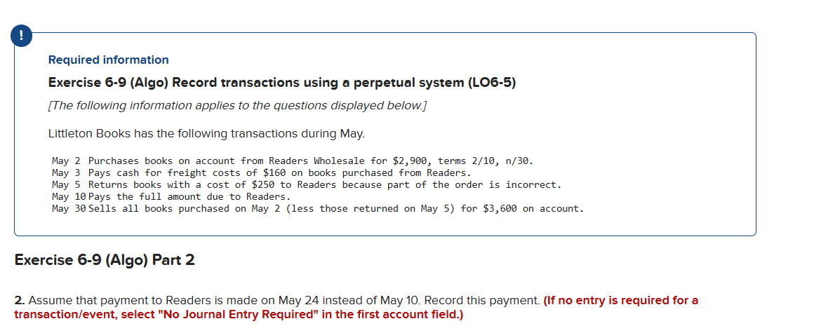 has the following transactions during May. May 2 Purchases books on account