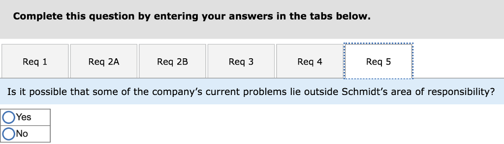 situation. The vice president of manufacturing recently commented that . . Schmidt
