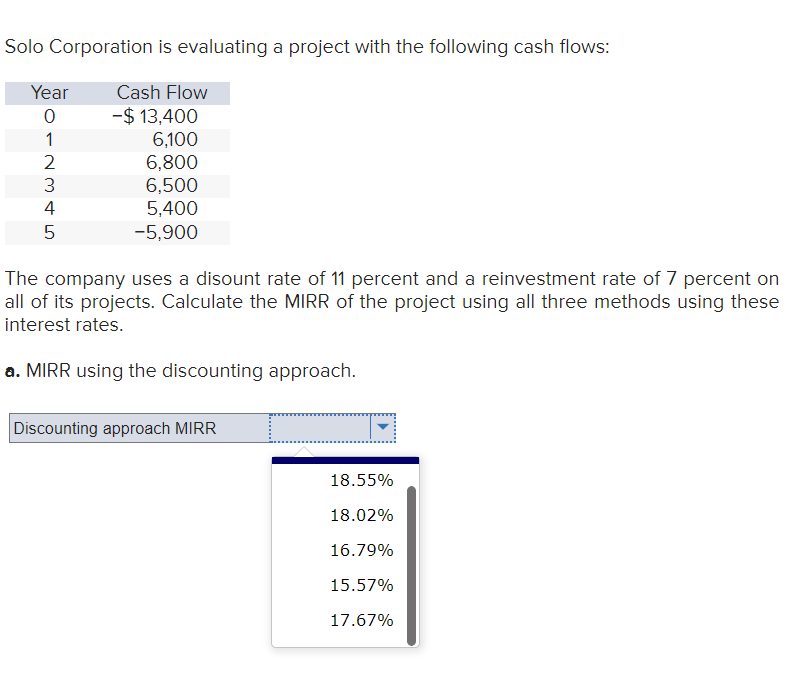 Please explain how to reach the appropriate solution. No excel please!!! Solo