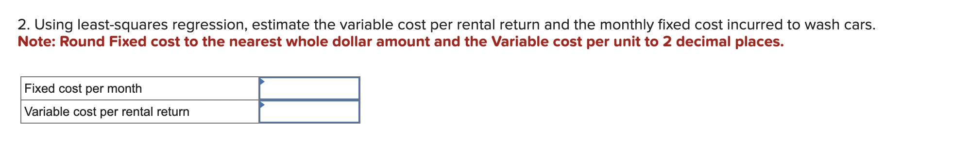 the graph below, use the point tool (January) to plot rental returns