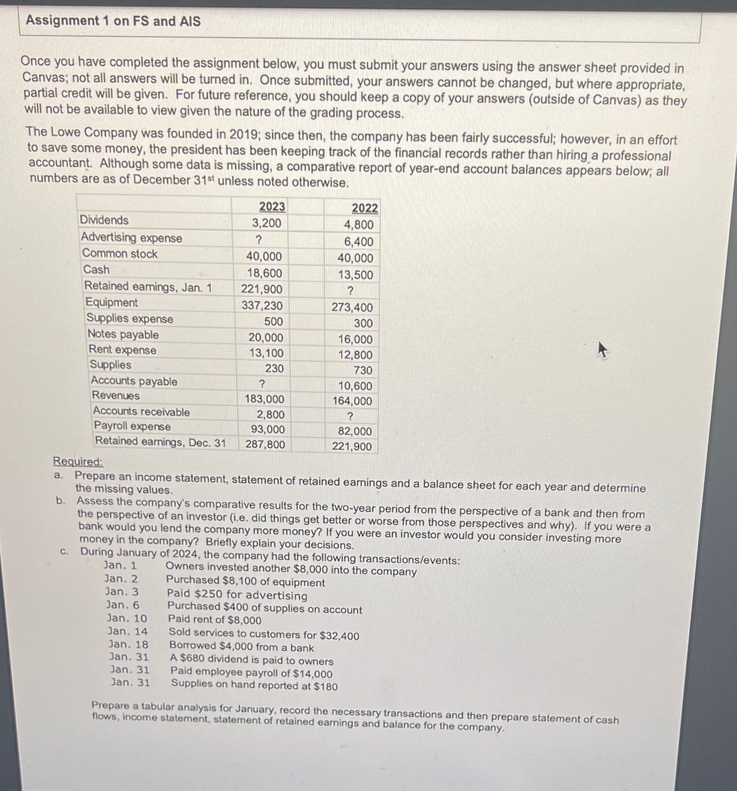 Assignment 1 on FS and AIS Once you have completed the