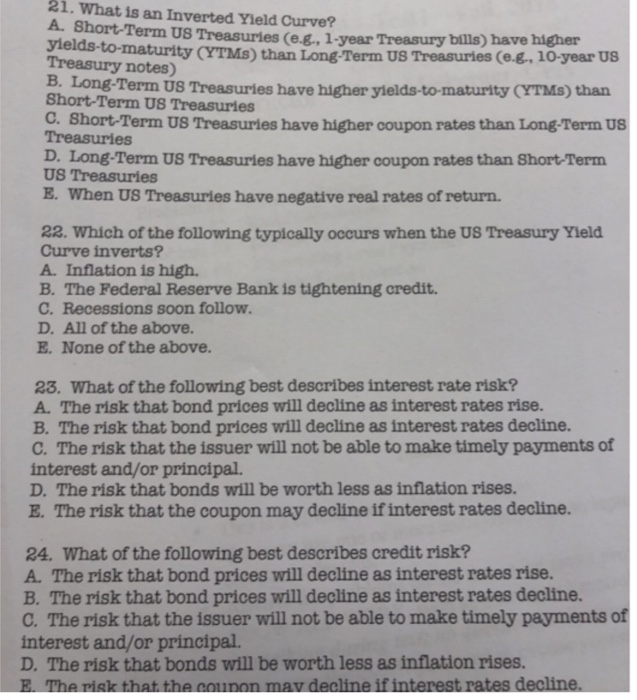 Please show work clearly and neat and circle answer. Answer 21-24