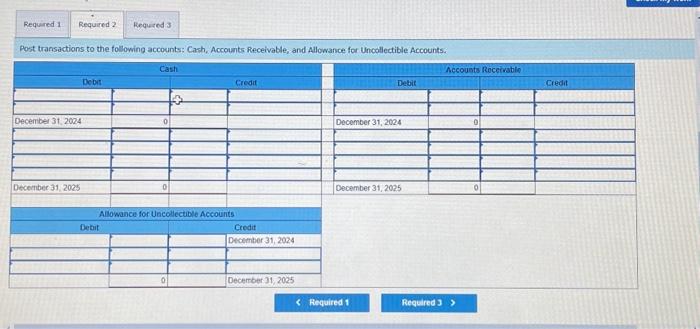 Problem 5-3A (Algo) Record transactions related to accounts receivable (LO5-3, 5-4, 5-5)