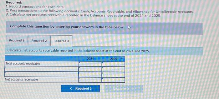 The following events occur for The Benson Corporation during 2024 and 2025,