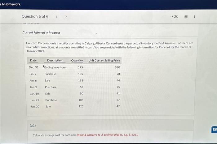  Current Attempt in Progress Concord Corporation is a retailer operating in