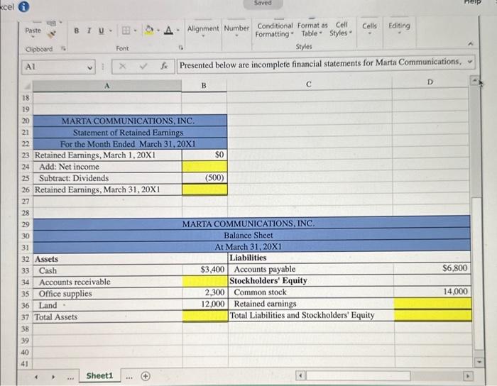 financial statement is again shown on another statement, you MUST reference the