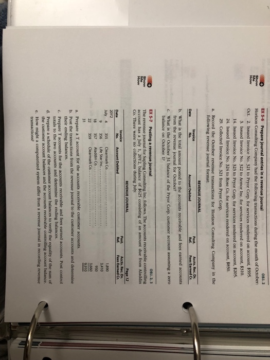 5-14 Ex 5-25 Ex Pr 5-5a All of these are different problems