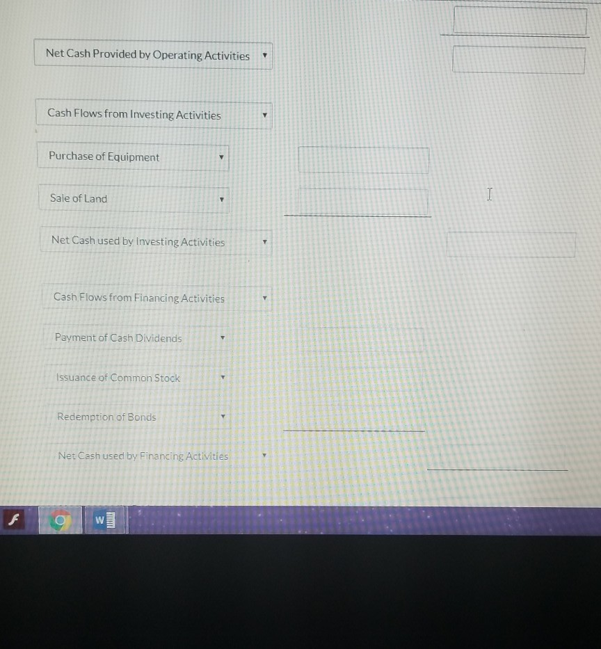 Inventory 453.600 400,800 192.000 Land 240,000 Equipment 624.000 480,000 Accumulated depreciation-equipment (76.800)