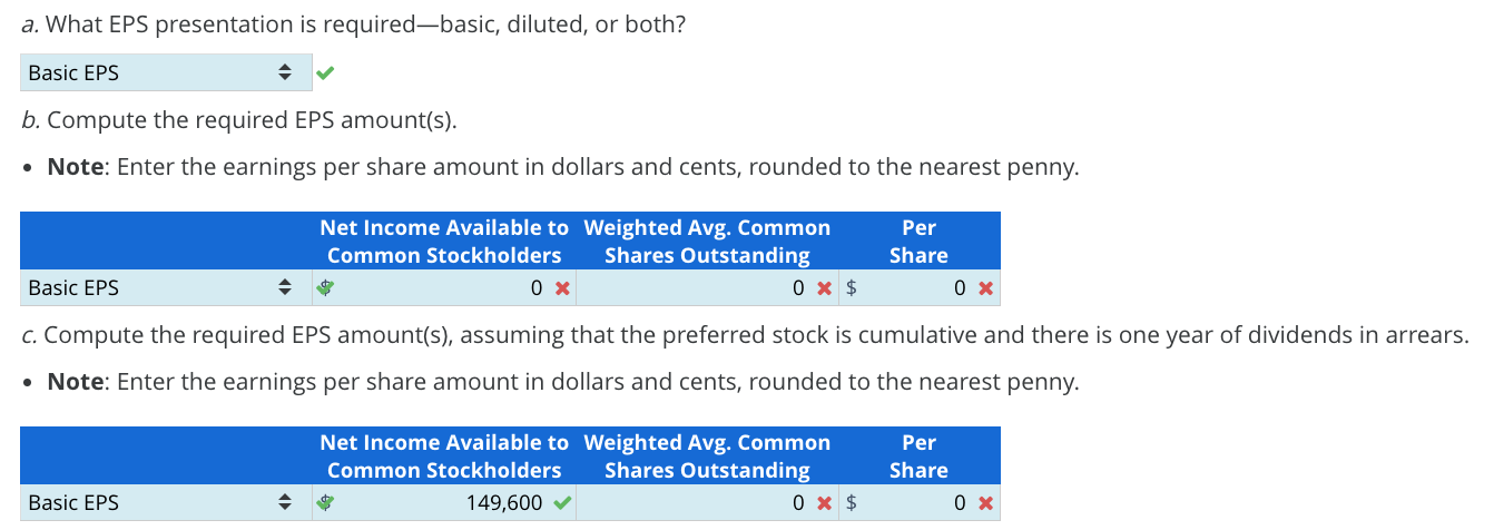 the records of Block Corporation reflected the following. a. What EPS presentation