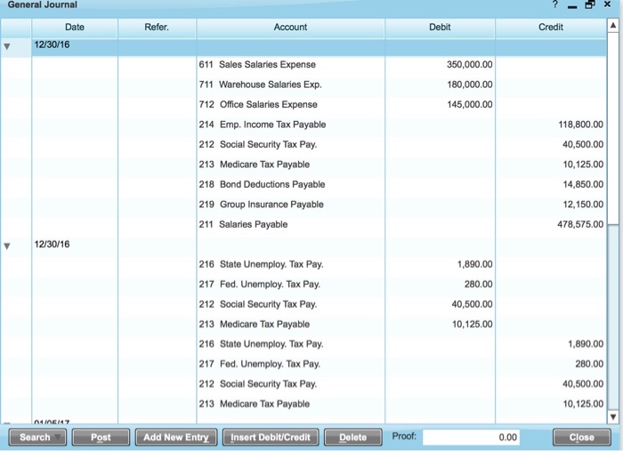 The following information about the payroll for the week ended December 30