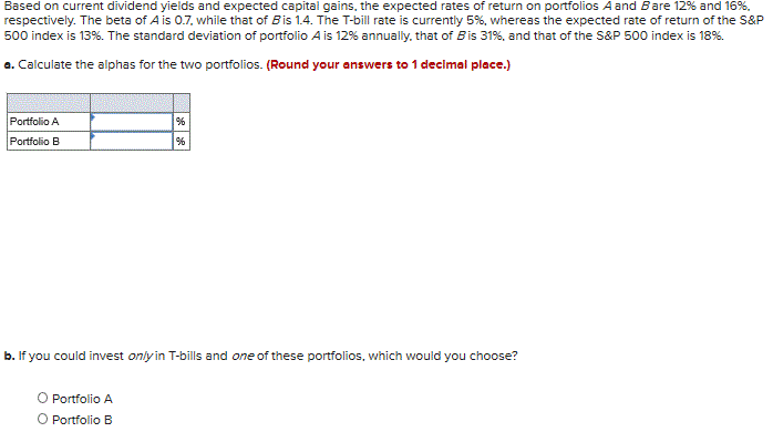  Based on current dividend yields and expected capital gains, the expected