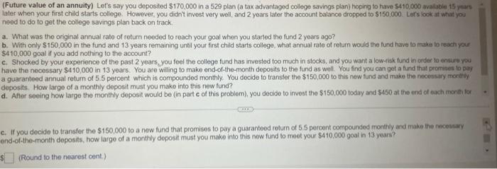 be the present value of this annuity dise if it were discounted