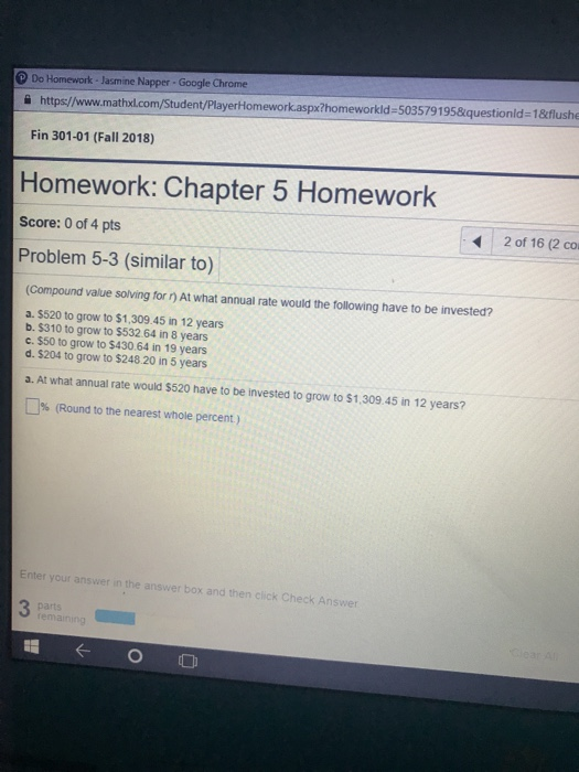  Do Homework - Jasmine Napper - Google Chrome a https://www.m i