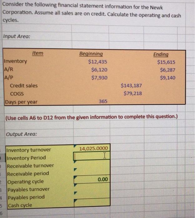 PLEASEEE I NEED HELP. show excels steps (formulas) Consider the following financial