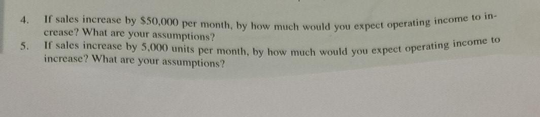 a whole. 2. Compute the overall break-even in dollars for the company