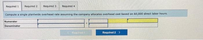 plantwide overhead rate assuming the company allocates overhead cost based on 60,000