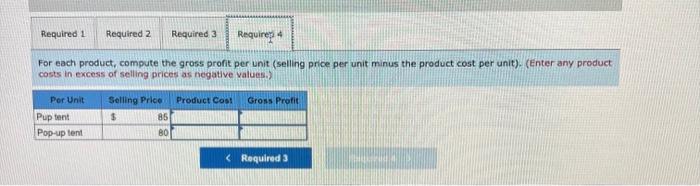 unit (selling price per unit minus the product cost per unit). (Enter