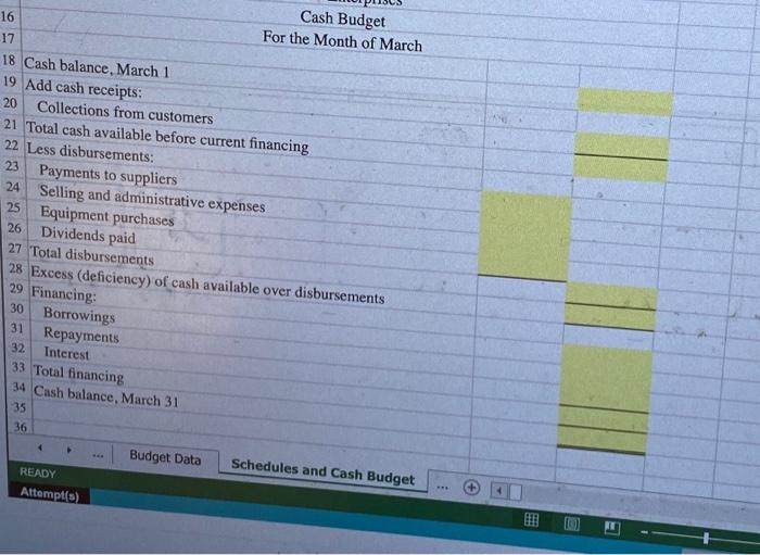 first three months of the year. The Controller has asked you to