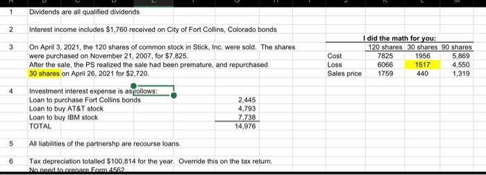 Trial Balance December 31. 2021 1 Dividends are all qualified dividends 2
