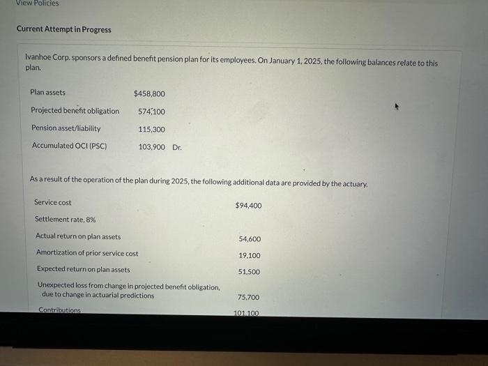  15 General Journal Entries Current Attempt in Progress Ivanhoe Corp. sponsors